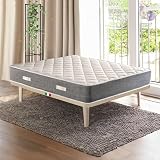 Materasso matrimoniale 160X190 Cm con nuova TECNOLOGIA DI COMFORT | Materasso ortopedico alto 20 cm contro il mal di schiena | Materasso che NON SCALDA, anallergico e anti acaro - MOD. ELISIR