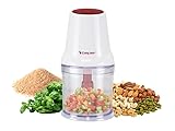 BEPER P102ROB010 Tritatutto a Doppia Lama, 400W, Contenitore in plastica 500 ml, Lame in Acciaio Inossidabile per Tritatura Omogenea, Sistema di Sicurezza e Piedini Antiscivolo, Bianco/Rosso