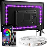 Enteenly Striscia LED TV 3 m, Striscia luminosa Retroilluminazione TV 40-65in, 5050 RGB USB con Telecomando Multicolore FAI DA TE Ritmo Musicale Striscia LED Controllato da APP per HDTV Monitor
