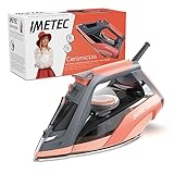 Imetec Ceramicliss - Ferro Stiro a Vapore - Quadrupla Protezione Anticalcare - Colpo Vapore 180 g - Piastra Ceramica Scorrevole - 2400 W - Antigoccia - Impugnatura Ergonomica - Risparmio Energetico