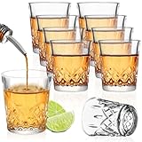 Gucass Set di 8 Bicchieri amaro 5cl | lavabili in lavastoviglie | vetro senza piombo | Bicchieri Shotda con fondo pesante