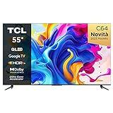 TCL 55C641, TV QLED 55”, 4K Ultra HD, Google TV (Dolby Vision & Atmos, Motion clarity, Controllo vocale hands-free, compatibile con Google assistant & Alexa)