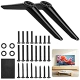 HOCUCHELAND Supporto TV da Tavolo per TCL, Piedistallo TV Universale Compatibile con 28-65 Pollici Roku, Piedini TV Universali con Cuscinetti Antiscivolo e Set di Viti per TCL, Roku, Samsung