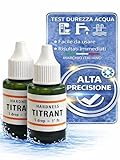 Titrant test durezza acqua I Kit analisi acqua potabile I Misuratore calcare per addolcitore, casa, pozzo e acquario I Tester professionale in gradi francesi I Set misurazione filtro acqua I Drytogo
