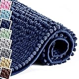 BELF1 PERSIANO Tappeto Bagno Antiscivolo Morbido Assorbente Tappetino Doccia Antiscivolo Antimuffa Ciniglia Moderno Tappeto Lavabile In Lavatrice E Asciugatrice (Blu Reale, 50x80 cm)