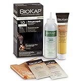 BIO KAP Nutricolor Delicato Rapid, Tinta capelli senza ammoniaca che rende i capelli morbidi, Colorazione capelli con 10 minuti di posa, 135 ml (1.0 Nero)