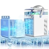 Condizionatore Portatile, 800ML Mini Raffreddatore d'aria Portatile con Controllo App, 5 in 1 Ricaricabile Evaporativo Personale Condizionatore d'aria Umidificatore con 3 Velocità per Casa, Ufficio