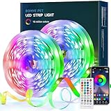 Bonve Pet Striscia led, Striscia led 30 Metri, Led Striscia RGB, Led Camera, Strip led Bluetooth con Telecomando IR 40 Tasti e APP, 28 Stili, Luce LED Camera da Letto per Decorazione Gaming TV Cucina