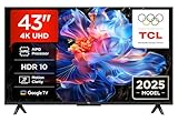 TCL 43V6C Smart TV LED Direct da 43', HDR 4K, con tecnologia Google TV (Dolby Audio, Motion Clarity, compatibile con Google Assistant e Alexa)