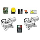 KIT CROMO 230V AUTOMAZIONE AUTOMATISMO PER CANCELLO DUE ANTE BATTENTE INTERRATI