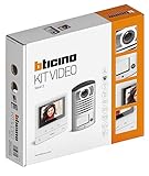 Bticino 364613 KIT VIDEOCITOFONO MONOFAMILIARE 2 Fili da Parete, 1 Pulsantiera Esterna con Campanello e Telecamera + 1 Display Interno Bianco 5'' a Colori con Vivavoce, Espandibile per Bifamiliare