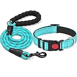 haapaw Collare Riflettente per Cani con Morbido Neoprene Traspirante Regolabile Collari in Nylon Per Cani Piccoli Medi Grandi