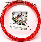 Veridium Sonda Passacavi Professionale Bidirezionale 3 mm 15 m, Pilota Passacavo Fili Elettrici per Tubazioni da 16-20 mm, Molla Elettricista in Poliestere con Doppia Testa Flessibile