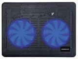 MEDIACOM MD-B101 Stand Cooling Pad per Notebook Fino A 15.6' 2 VENTOLE Porta USB REGOLABILE Black Marca