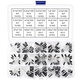 YIXISI 145 Pezzi 15 Valori Gamma 0.1uF-470uF 16V 50V Condensatori Elettrolitici Kit, Condensatore Elettrolitico in Alluminio, per TV, Monitor LCD, Radio, Stereo, Gioco