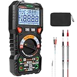 KAIWEETS HT118E Multimetro Digitale Professionale TRMS 20000 Conteggi, Voltmetro a Auto-gamma, Tester Elettrico Misura Tensione Corrente Resistenza Diodi Continuità Capacità Temperatura