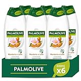 Palmolive Bagnoschiuma Naturals, Bagnodoccia Crema Per Il Corpo Con Latte E Mandorla, Idrata Tutti I Tipi Di Pelle Con La Sua Formula Delicata Per Una Pelle Soffice, 600 ml, Confezione da 6