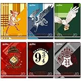 Wizarding World Harry Potter - licenza ufficiale 12 Quaderni scuola - formato A4 - Quadrettatura Q 5mm con margine - Set convenienza - da prima a terza elementare, Carta 80 grammi - grafiche miste