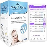 Easy@Home 25 Test ovulazione 25mIU/ml, Accuratezza Oltre il 99%, Monitoraggio Attendibile del Ciclo e del Periodo Fertile, Alimentata da gratuita Italiana APP Premom(iOS & Android)