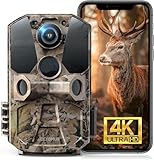 CEYOMUR Fototrappola 40MP 4K WiFi Bluetooth con App, Fotocamera Caccia con Visione Notturna Rilevamento del Movimento a 120 ° Impermeabile IP66 per la Monitoraggio Della Fauna Selvatica
