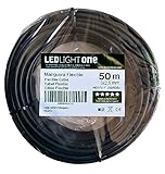 Led Light One Cavo H05VV-F tubo 3 x 2,5 mm 50 m (nero) Tensione di esercizio: 500v Temperatura massima di esercizio 70º. Cavi per installazioni fisse e mobili in ambienti domestici e uffici.