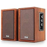 【Versione 2026 Migliorata】 Diffusori Libreria Passivi – Sistema Computer Hi-Fi 40W con Bassi Potenti, Ingressi Bluetooth/USB/RCA/AUX – Casse 2.0 in Legno per PC/TV, Laptop, Giradischi