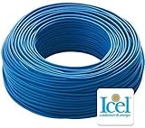 Cavo Icel FS17, Matassa Metri, Filo Elettrico Unipolare Isolante, Impianti Elettrici, Case, Imprese Edili (Blu, 1 x 10 mm)