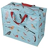 Rex London, Borsa portaoggetti con cerniera di grandi dimensioni, forte e resistente, 55 x 48 x 28 cm, 70 l, disponibile in vari motivi (uccelli)