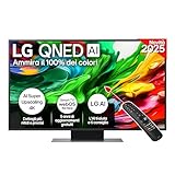 LG QNED evo AI QNED86 TV 50 pollici, Smart TV 4K, Processore α7 Gen8, Dynamic QNED Color, Local Dimming, webOS con AI e telecomando puntatore AI, Gaming con VRR 4K@60Hz, 50QNED86A6C 2025