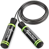 Befekt Gears Jump Skipping Rope Regolabile-Cuscinetti a Sfera in Acciaio-Manico Morbido e Cavo Regolabile per Fitness, Boxe, Double Unders, Crossfit, Palestra per Bambini e Adulti