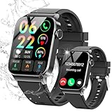 STECEi Smartwatch Uomo Donna Rispondi/Effettua Chiamate, 1.85' Orologio Smartwatch con 113 Sportivo, Impermeabil IP68 Sportivo Smart Watch con Contapassi/Sonno/Cardiofrequenzimetro, Fitness Watch Nero