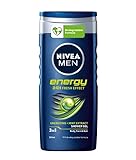 NIVEA MEN Energy Doccia Shampoo 6 x 250 ml, Docciaschiuma uomo rivitalizzante per corpo, viso e capelli, rinfrescante con Estratto di Menta