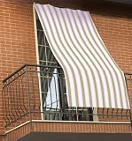 GEMITEX Tenda da sole RIGA TORTORA, 150x290 CM, COMPLETA DI OCCHIELLI E GANCI PER UNA SEMPLICE INSTALLAZIONE. PROTEGGE LA CASA DAL SOLE E CREA ZONE OMBREGGIATE. Ideale per campagna, mare, camping