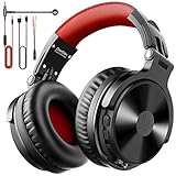 OneOdio Pro MCuffie Bluetooth con microfono, 80 ore di riproduzione Hi-Fi pieghevoli wireless, cuffie con isolamento acustico cablata per telefoni cellulari/PC/TV