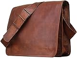 Borsa in Pelle Ventiquattr'ore Messenger per Laptop 15 Pollici