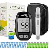 Glucosio nel Sangue Kit Aggiornamento 2021 Misuratore di Glicemia Diabetes Test Kit Trasmissione Dati tramite MicroUSB Avviso di Ipoglicemia e Chetoni con 50 strisce e 50 lancette mg/dL