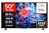 TCL 50V6C Smart TV LED Direct da 50', HDR 4K, con tecnologia Google TV (Dolby Audio, Motion Clarity, compatibile con Google Assistant e Alexa)