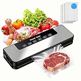 Macchina Sottovuoto Alimenti, 5 In 1 Macchina Sottovuoto Professionale Vacuum Sealer，Macchina Sottovuoto Domestica Per Conservazione Fresca(10 Sacchetti a Vuoto)