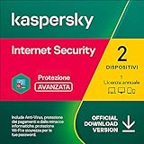 Kaspersky Internet Security 2022 | 2 Dispositivi | 1 Anno | PC / Mac / Android | Codice d'attivazione via email