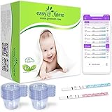Easy@Home Test Ovulazione + Test Gravidanza, Altamente Preciso e Affidabile –Alimentata da gratuita Italiana APP Premom(iOS & Android) (40LH+10HCG+50Tazze)