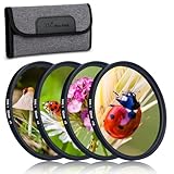 JJC Set di 4 filtri macro da 52 mm (+2,+4,+8,+10) con custodia per filtro obiettivo per fotocamera DSLR Canon Nikon Sony Pentax Olympus Fuji