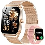 Smartwatch Donna, 1,83' HD Orologio Smartwatch Donna con Chiamate Bluetooth, 120+ Modalità Sport, Monitoraggio Salute 24/7, Impermeabile IP68, Fitness Tracker Compatibile con Android e iOS, Oro rosa