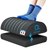Poggiapiedi da Scrivania in Schiuma, poggiapiedi regolabile in memory foam con fodera lavabile, comodo poggiapiedi, ergonomico per scrivania, sedia da ufficio (nero k)