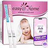 Easy@Home 50 Test Ovulazione e 20 Test Gravidanza, Aumenta le tue Probabilità di Rimanere Incinta, Altamente Preciso, Combinato con APP Premom Monitor Donna Fertilità