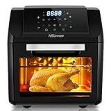 Nictemaw Friggitrice ad Aria Calda, 12L, Friggitrice Digitale, Airfryer Mini forno con 10 programmi, Grill girevole da 1500 W, Senza Olio, senza BPA