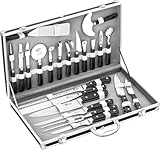 Pradel Excellence 31123 Valigia da cuoco 22 pezzi 15 utensili + 7 coltelli da cucina
