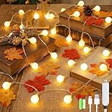 Giliwosy Catena Luminosa Esterno Interno, 60LEDs 10M Luci LED a Batteria con USB 8 Modalità FunZione Timer IP65 Impermeabile, Lucine LED Decorative per Balcone Giardino Feste Camera Campeggio Natale