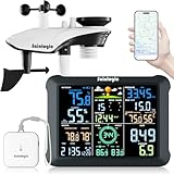 Sainlogic Smart Wetterstation WLAN, Drahtloser Innen-Außen-Sensor, 24/7-Wettervorhersage durch Weatherseed® AI, Wetterstation mit Regenmesser, UV, Warnungen & 2-jähriger Datenexport(Nur 2.4GHz)