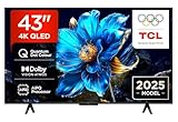 TCL 43P7K 43” QLED 4K HDR TV, Google TV, Smart TV(Dolby Vision & Atmos, Game Master, Motion clarity)