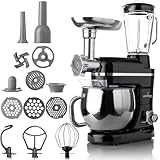 Lehmann Robot da Cucina Universale 3 in 1 Set | Mescolatore con Sistema di Agitazione Planetaria | Robot Multifunzione con Tritacarne | Con Spremiagrumi da 1,5 L e Ciotola in Acciaio Inox da 5 L